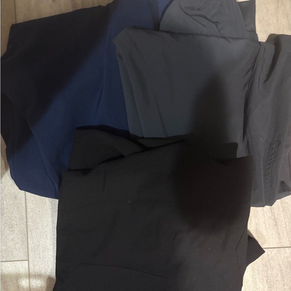 Maternity joggers scrubs grey and blue size s, black size m